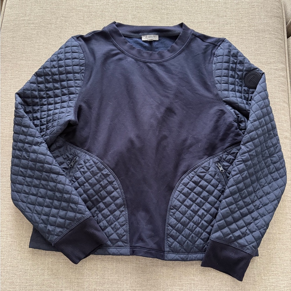 Talbots Navy Quilted Sweatshirt